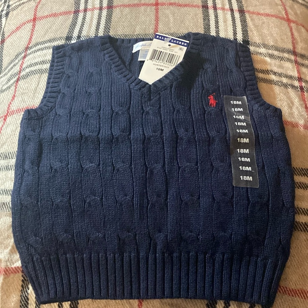 RALPH LAUREN SWEATER VEST SIZE 18M